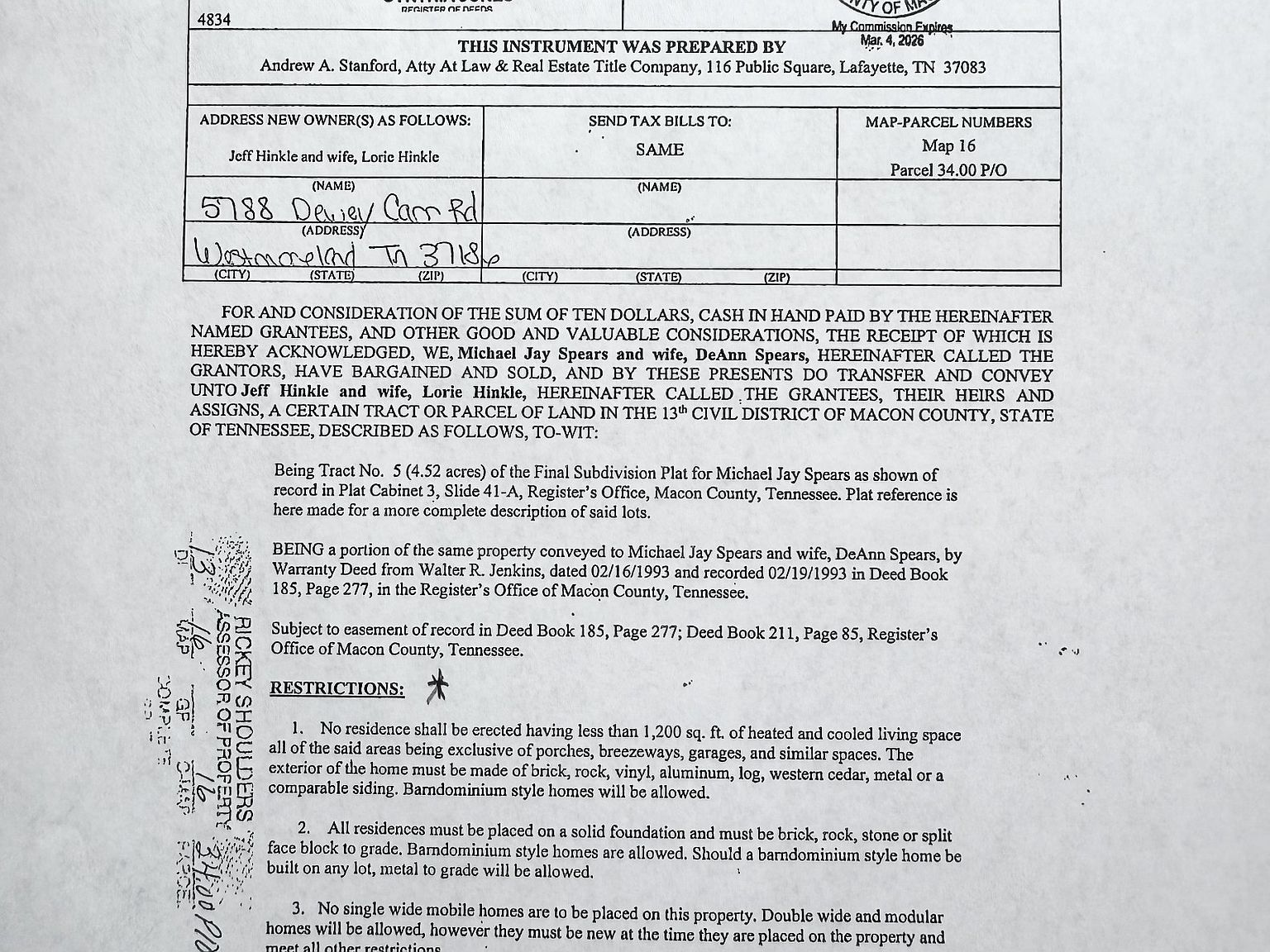 8124 Hoskins Hollow Rd #PO-5 Westmoreland, TN 37186  | Land/Lot