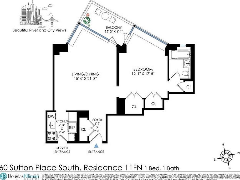 60 Sutton Pl S #11FN New York, NY 10022 | Condominium
