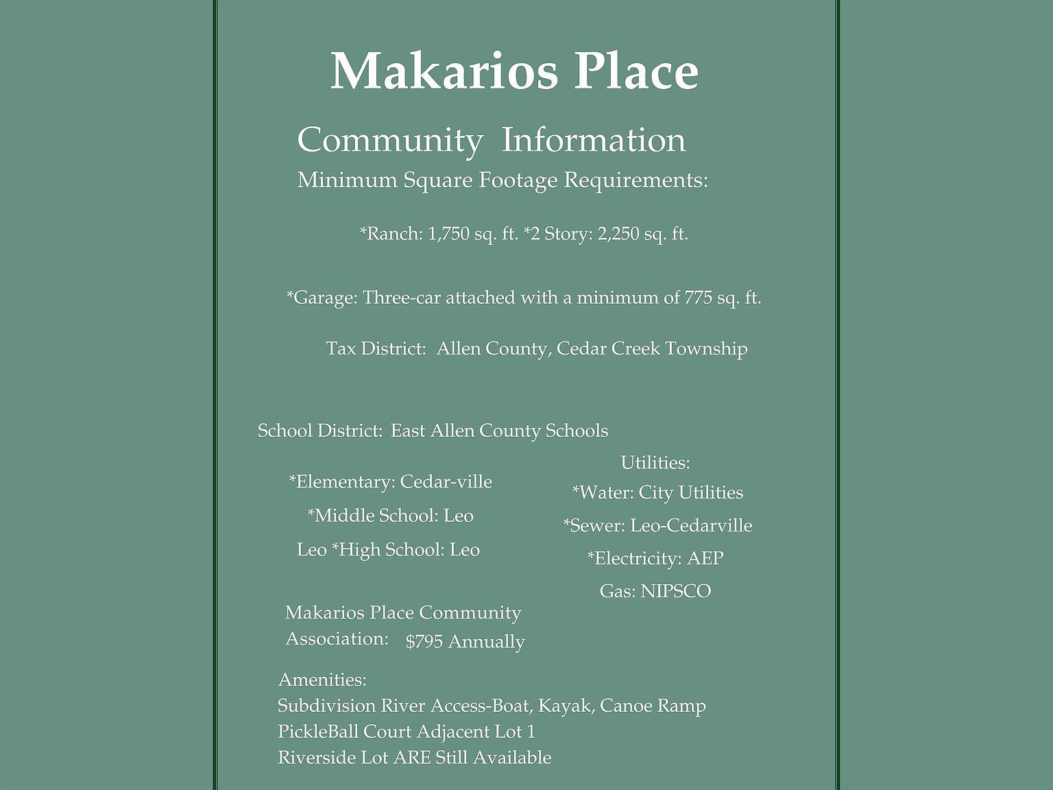 15535 Makarios Pass #37 Leo, IN 46765 | Land/Lot