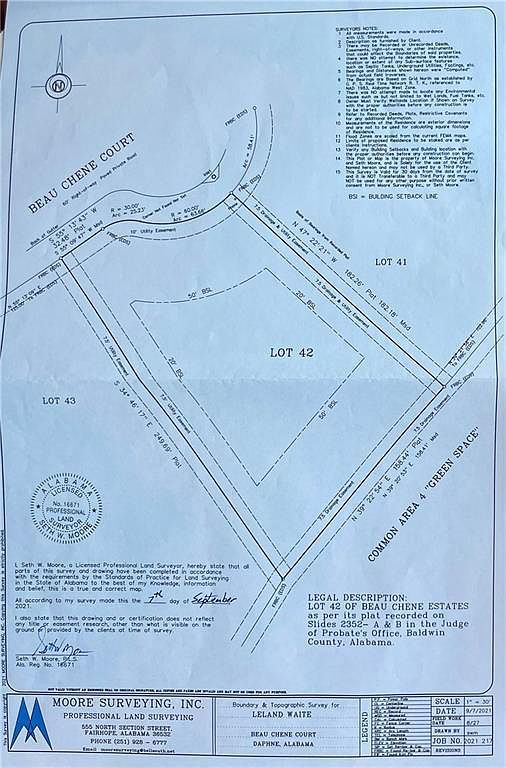 0 Beau Chene Ct LOT 42 Daphne, AL 36526  | Land/Lot