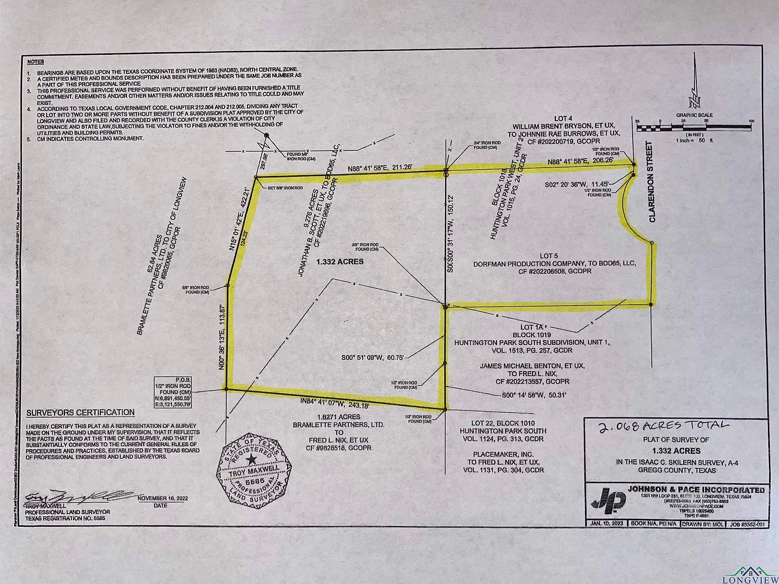 1611 Clarendon St Longview, TX 75601  | Land/Lot