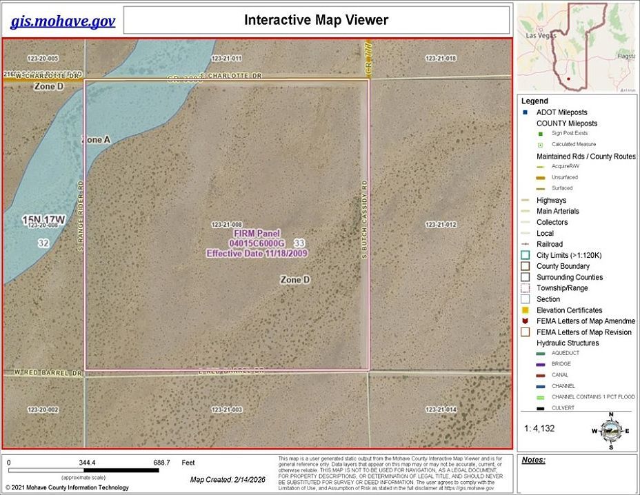 S Butch Cassidy Rd Yucca, AZ 86438  | Land/Lot