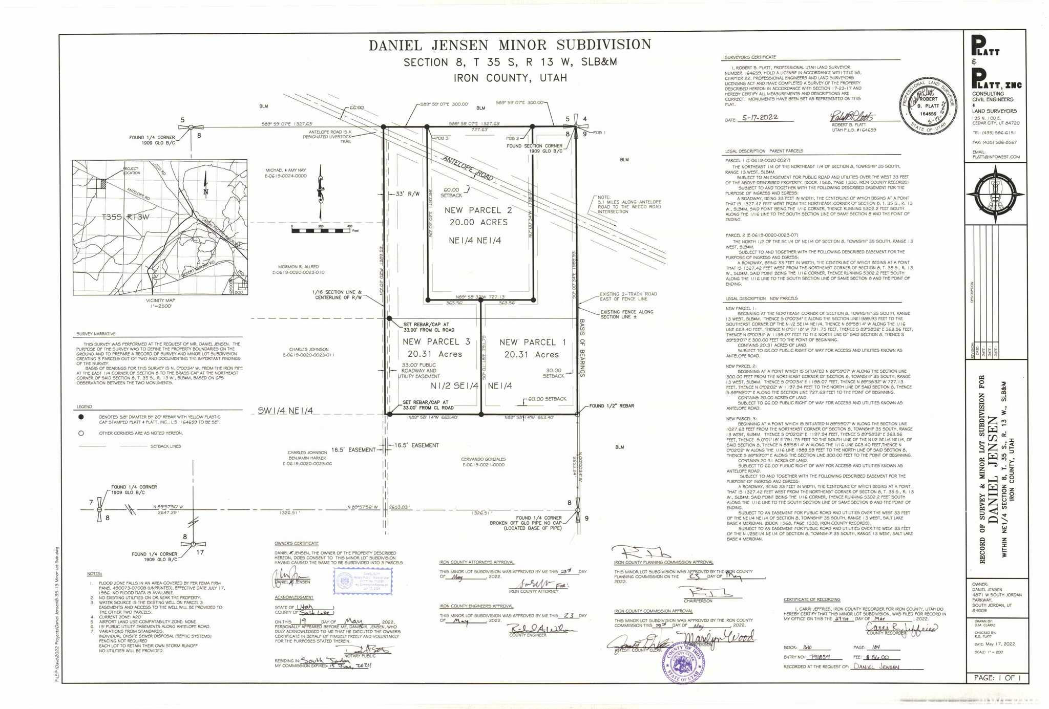 1462 S 12700 W, Cedar City, UT, 84720 | Land/Lot