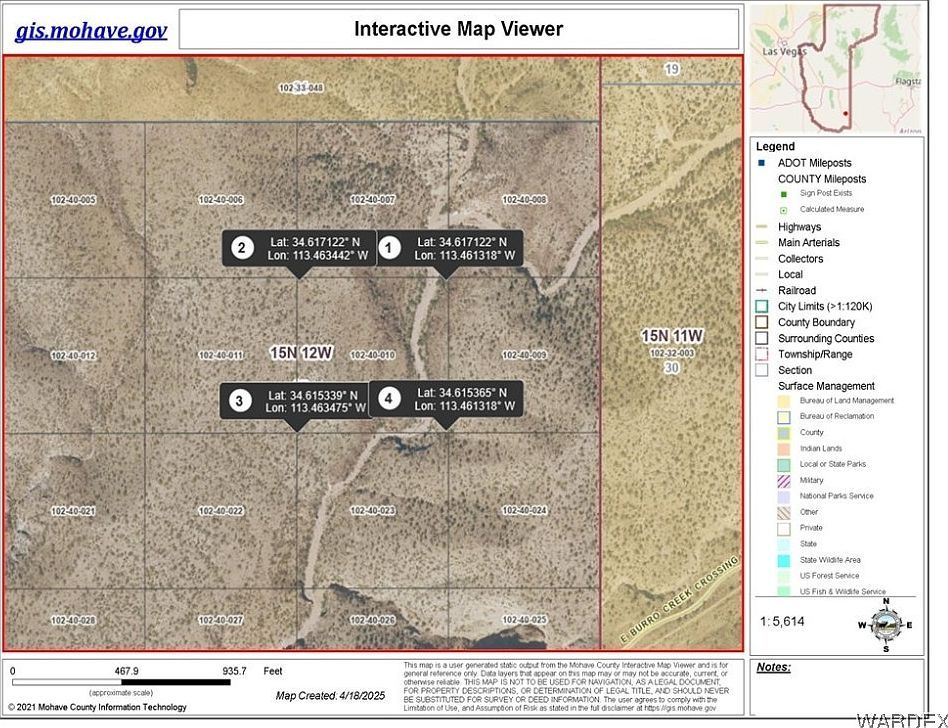 138 Burro Creek Xing Wikieup, AZ 85360  | Land/Lot
