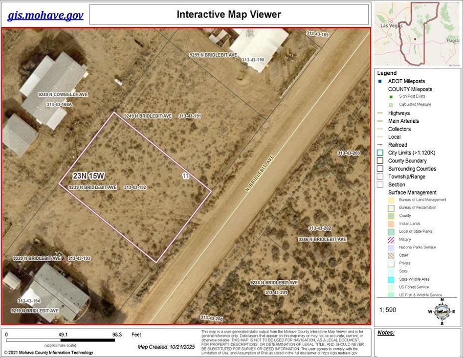 9239 N Bridlebit Ave Kingman, AZ 86401  | Land/Lot
