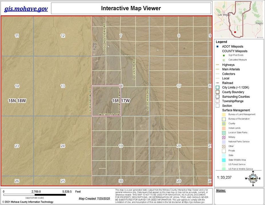 18B S Rainbow Rd Yucca, AZ 86438 | Land/Lot