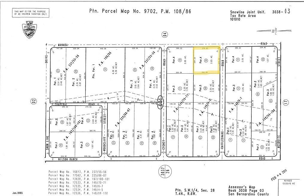 0 Manada Rd Phelan, CA 92371  | Land/Lot