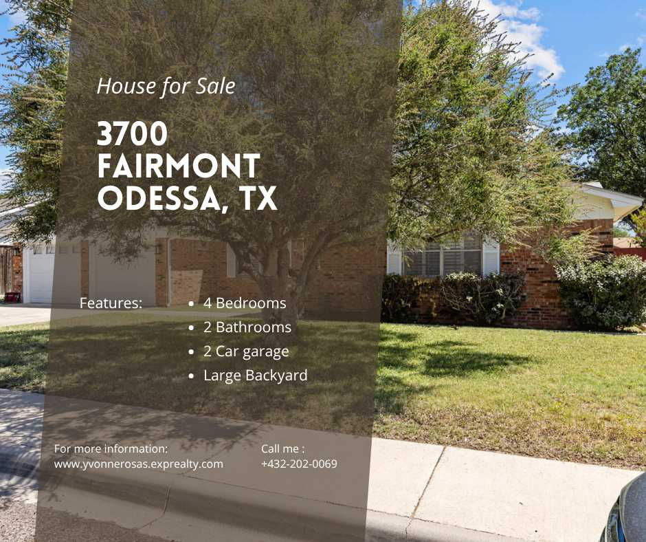 3700 Fairmont Drive, Odessa, TX, USA, 79762  | Single Family
