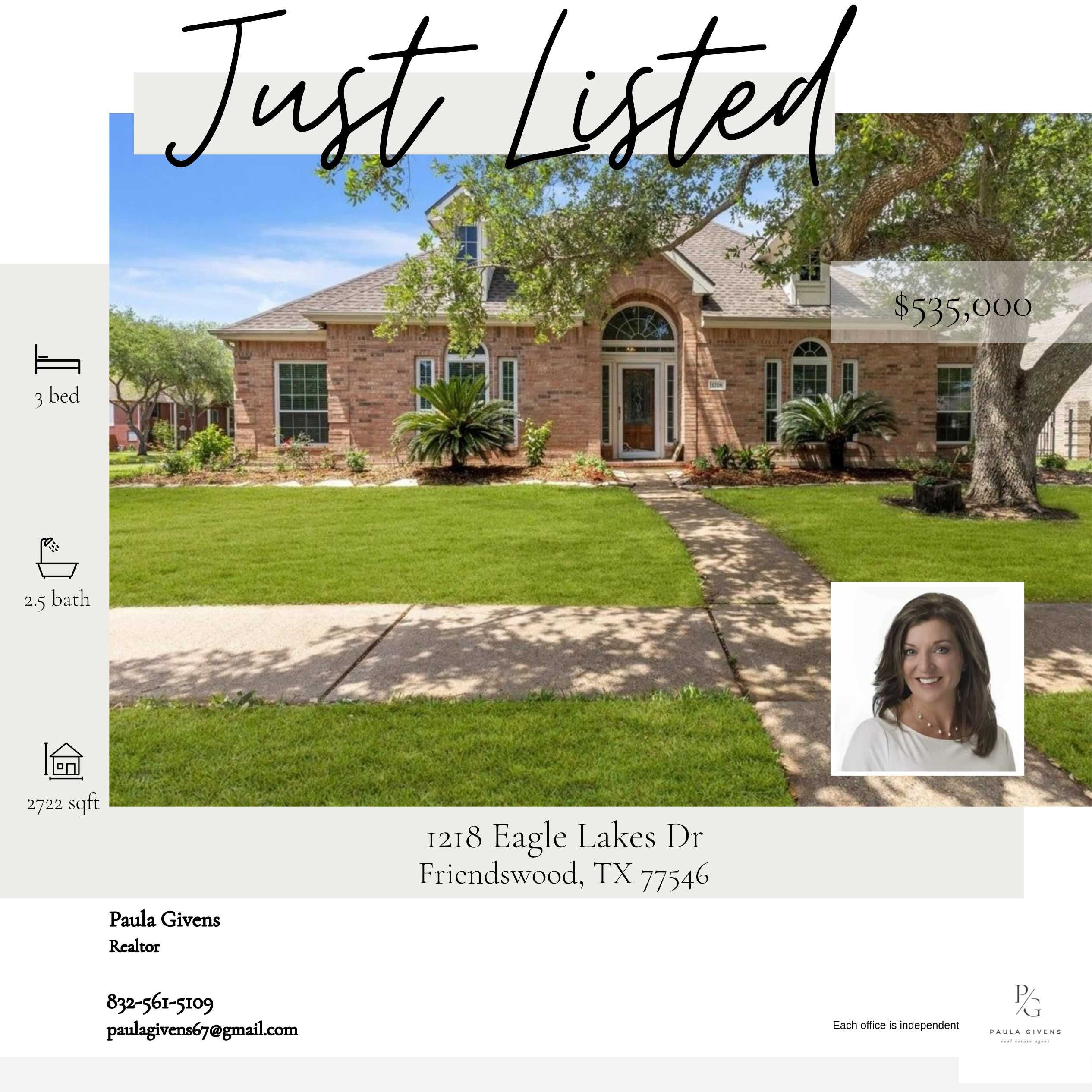 1218 Eagle Lakes Drive, Friendswood, TX, USA, 77546  | Single Family