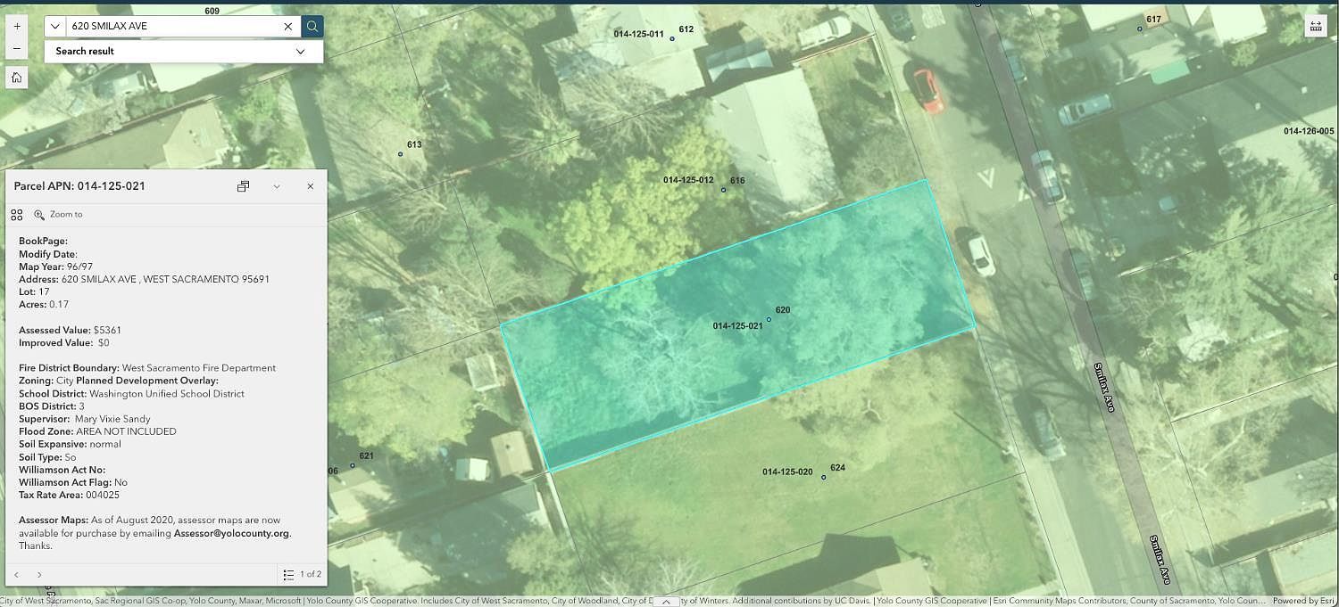 620 Smilax Ave West Sacramento, CA 95605  | Land/Lot