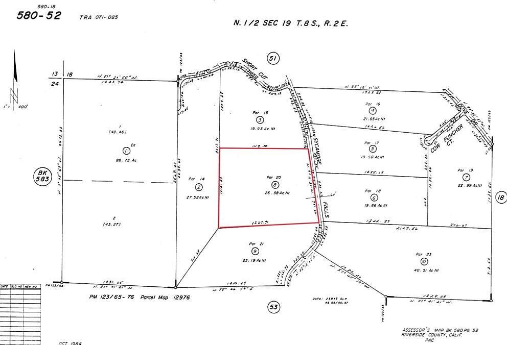0 Sycamore Fall Aguanga, CA 92536  | Land/Lot