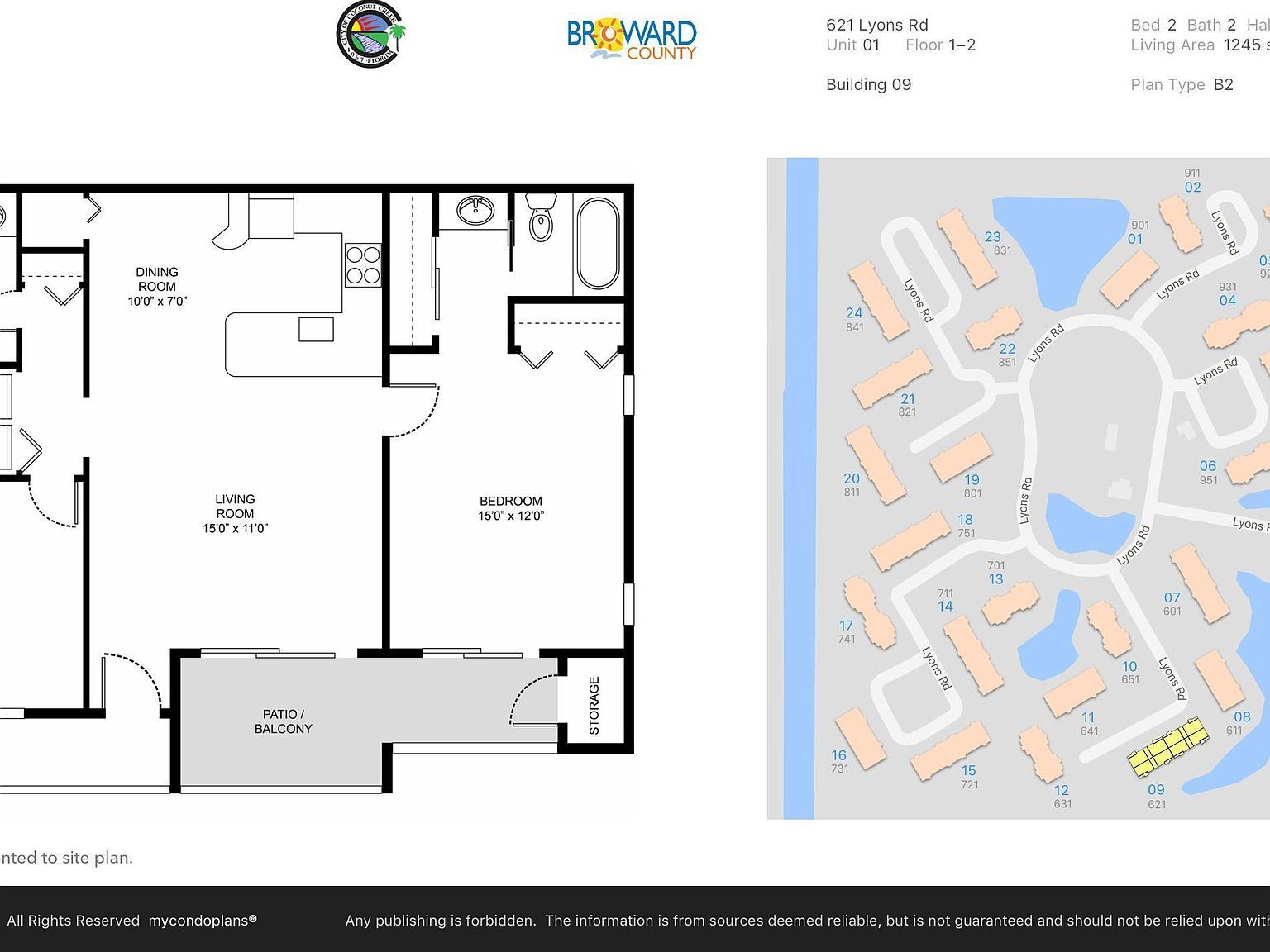 621 Lyons Rd APT 9201 Pompano Beach, FL 33063  | Condominium