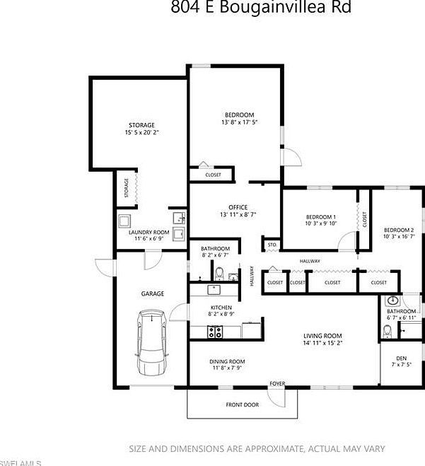 804 Bougainvillea Rd E Lehigh Acres, FL 33936  | Single Family