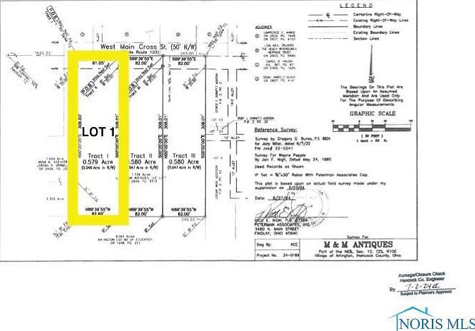 0 W Main Cross St LOT 1 Arlington, OH 45814 | Land/Lot