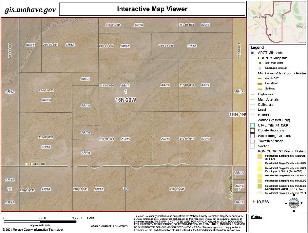 210-01-020 Mohave Country Topock, AZ 86436 | Land/Lot