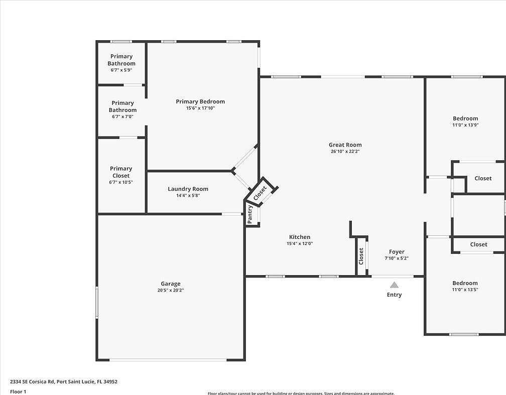 2334 SE Corsica Rd Port Saint Lucie, FL 34952  | Single Family