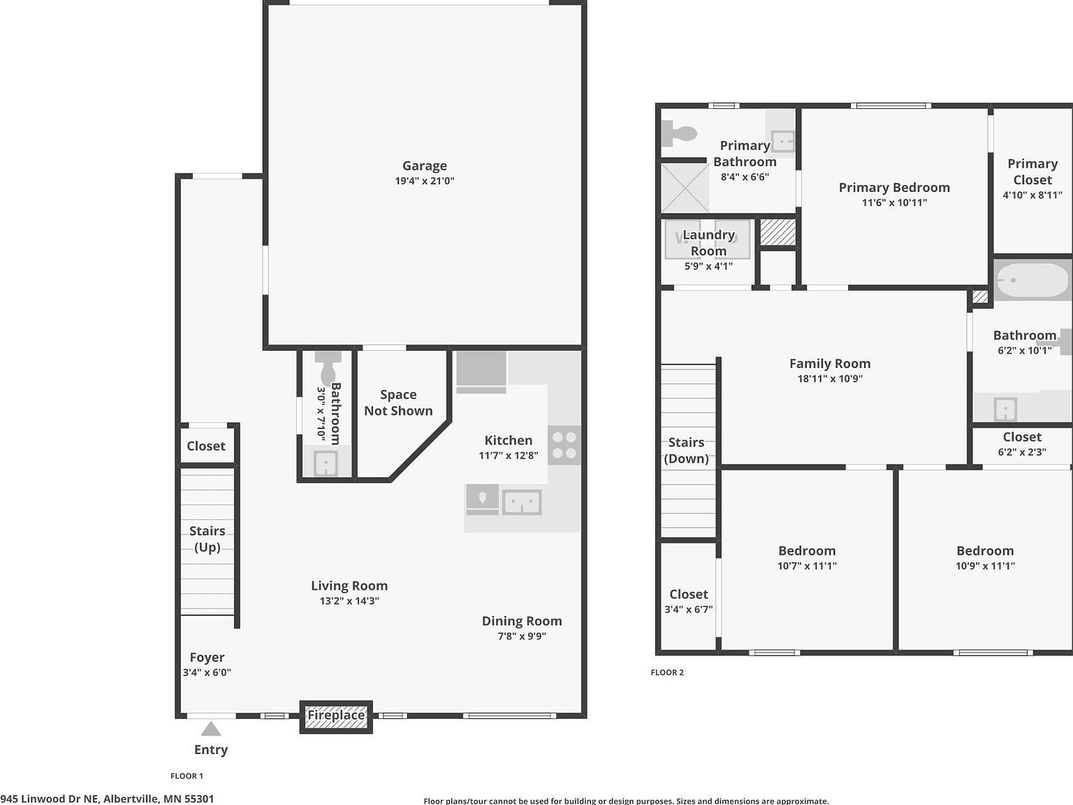 6945 Linwood Dr NE Albertville, MN 55301  | New build