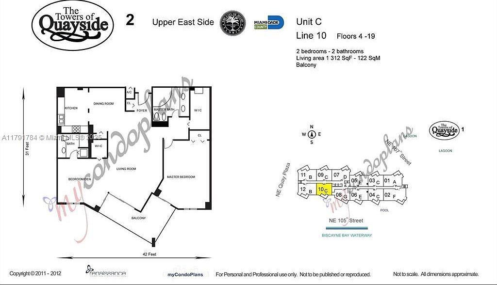 2000 Towerside Ter APT 710 Miami, FL 33138 | Condominium