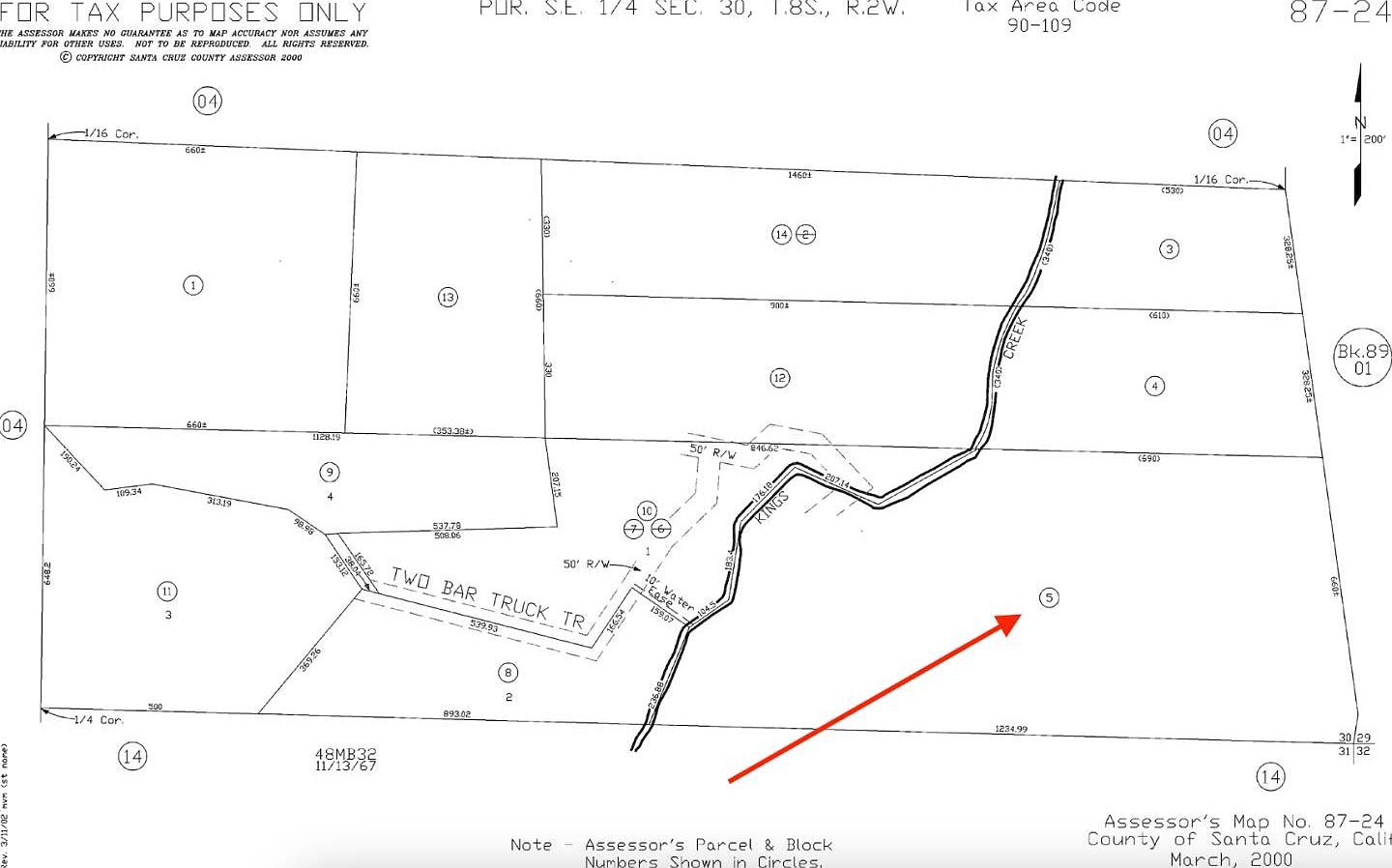 19750 Kings Creek Rd Boulder Creek, CA 95006  | Land/Lot