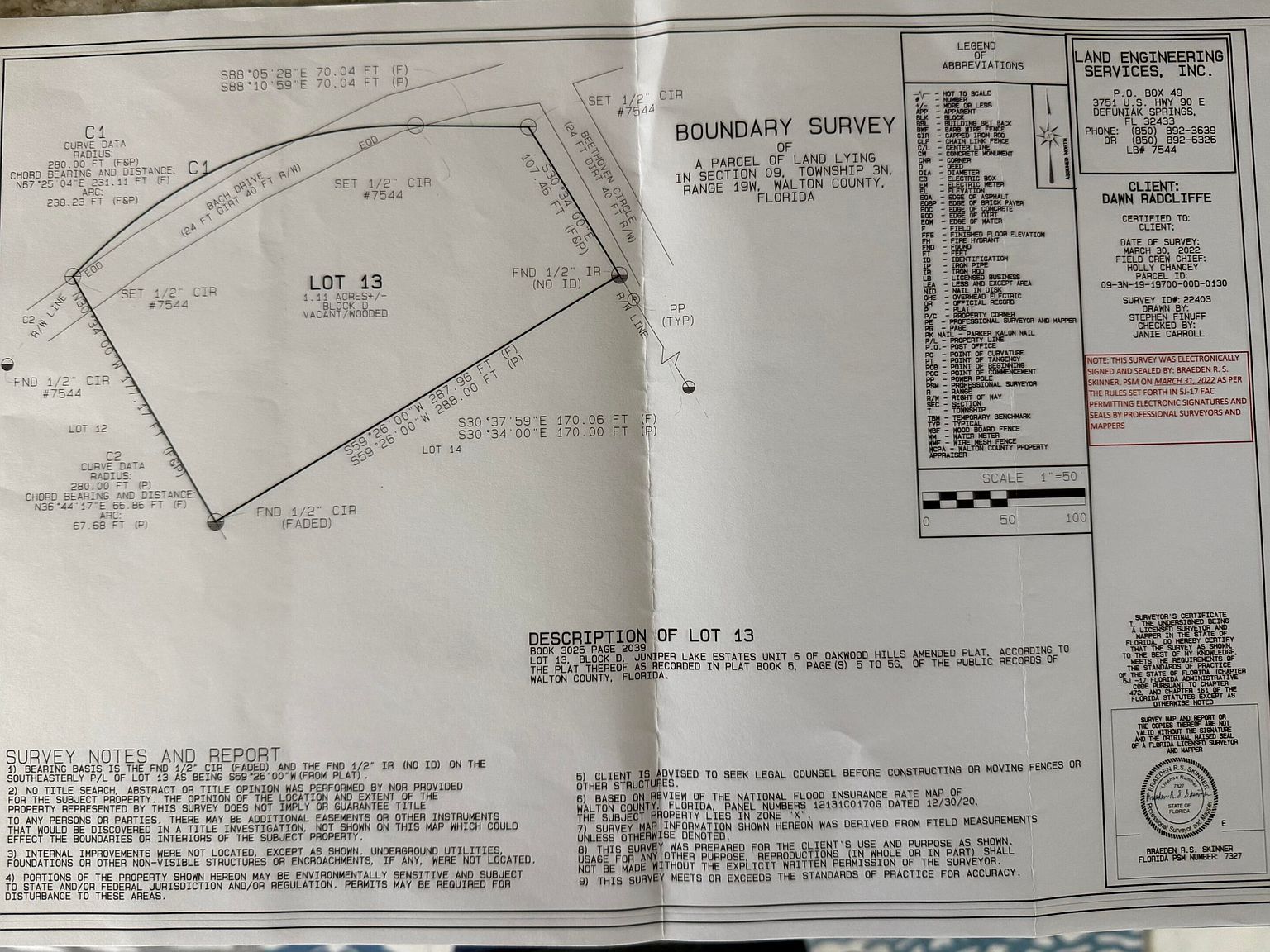 13 Juniper Lake Rd Defuniak Springs, FL 32433  | Land/Lot