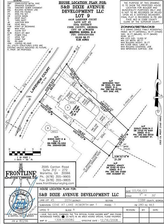 4416 Lakeview Ct #9 Acworth, GA 30101  | Land/Lot