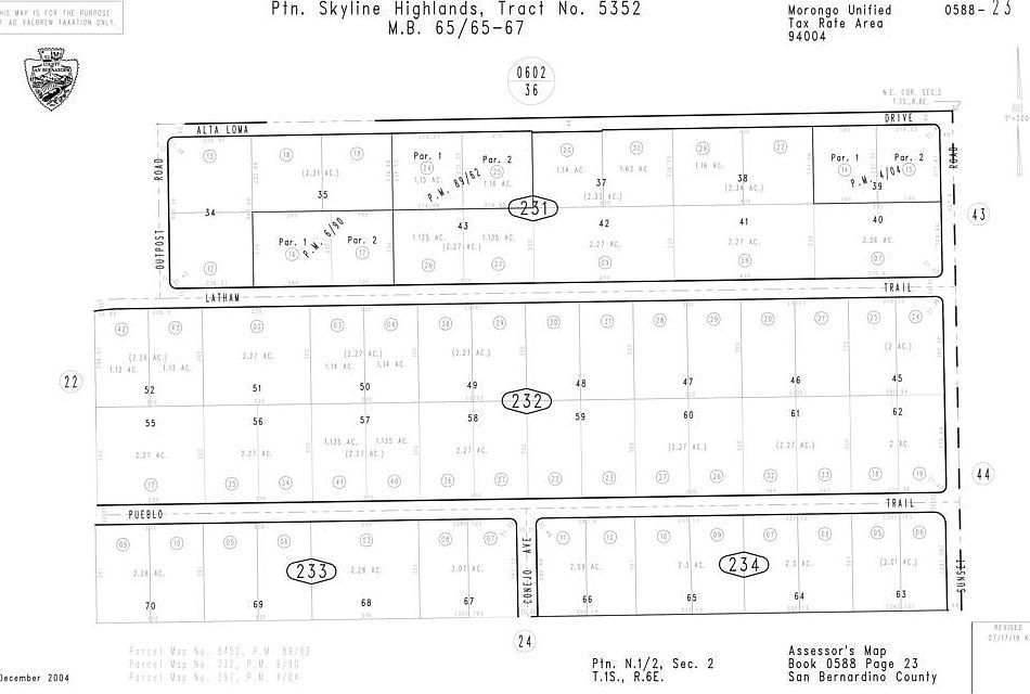 0 Latham Trl LOT 41 Joshua Tree, CA 92252  | Land/Lot