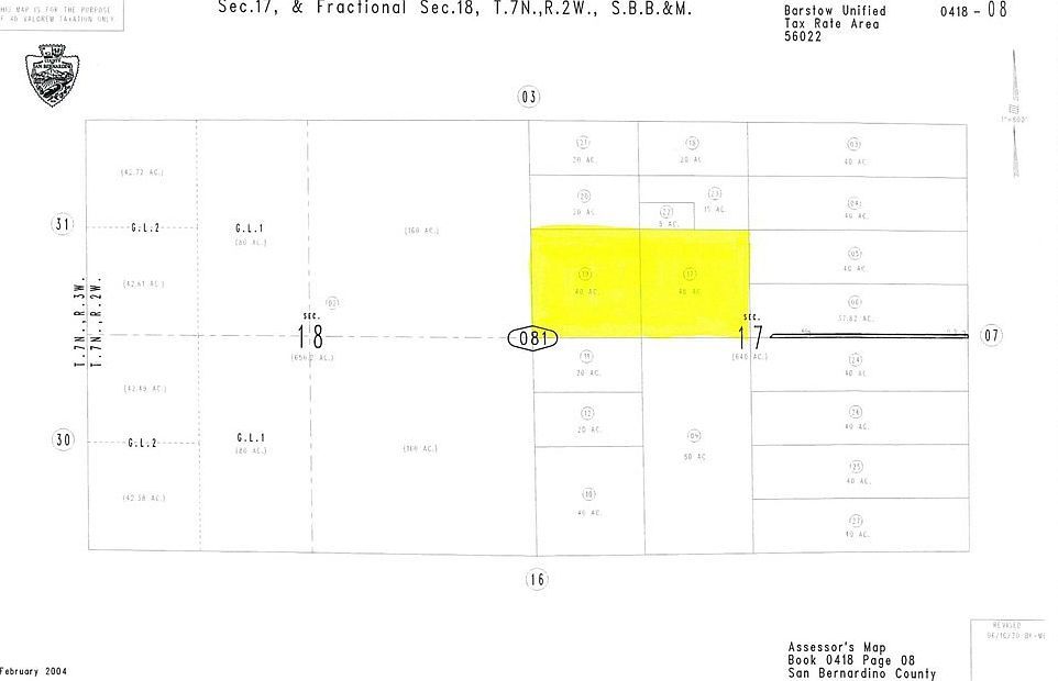 3 Stoddard Wells Rd Barstow, CA 92311  | Land/Lot