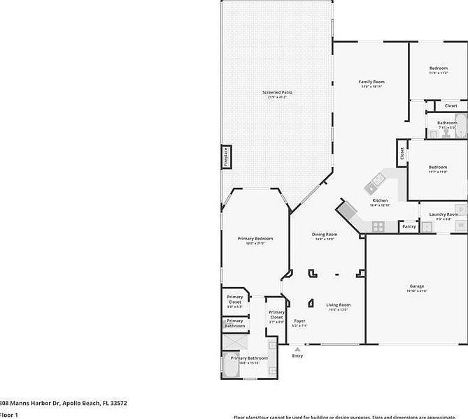 308 Manns Harbor Dr Apollo Beach, FL 33572  | Single Family