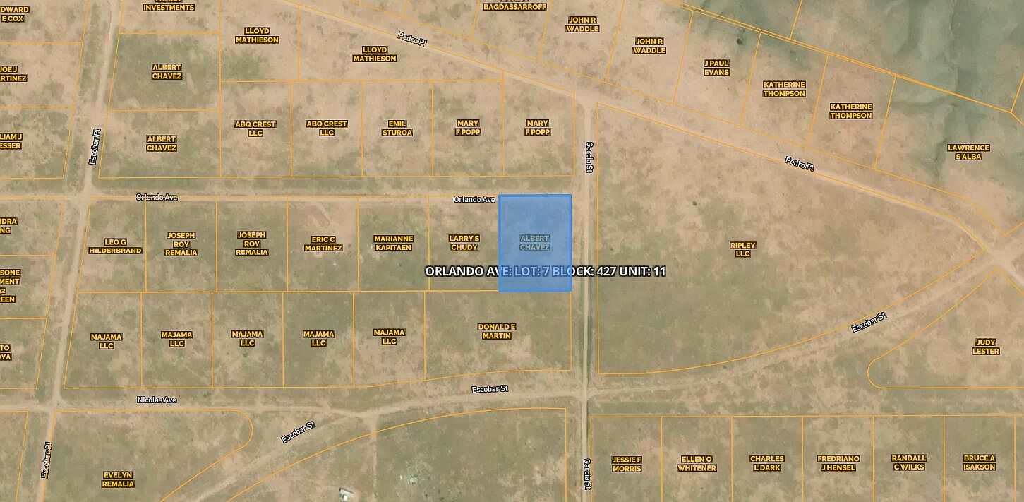 Orlando Avenue Block LOT 7-427 Veguita, NM 87062  | Land/Lot
