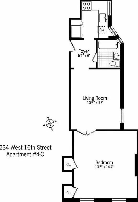 234 W 16th St APT 4C New York, NY 10011  | Condominium