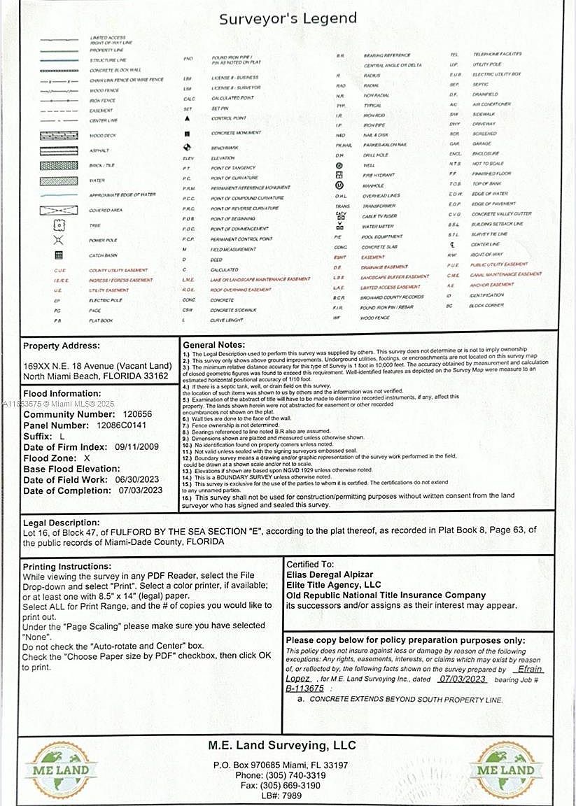 16900 NE 18th Ave Miami, FL 33162 | Land/Lot