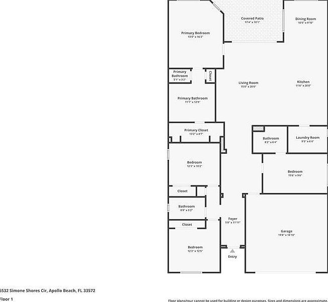 6532 Simone Shores Cir Apollo Beach, FL 33572  | Single Family