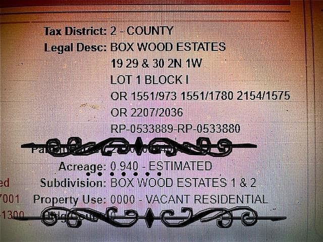 Red Gum Rd Tallahassee, FL 32303  | Land/Lot