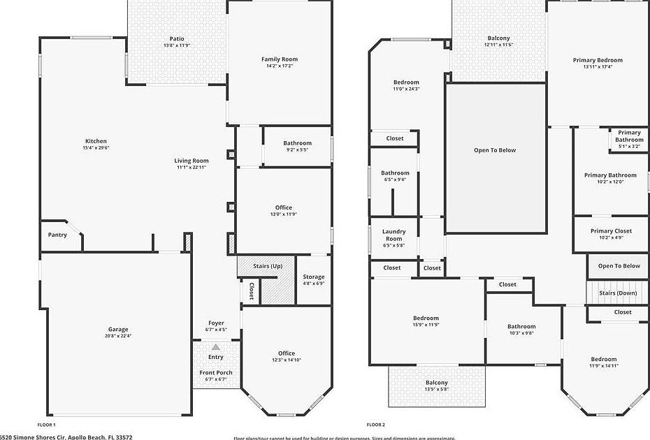 6520 Simone Shores Cir Apollo Beach, FL 33572  | Single Family