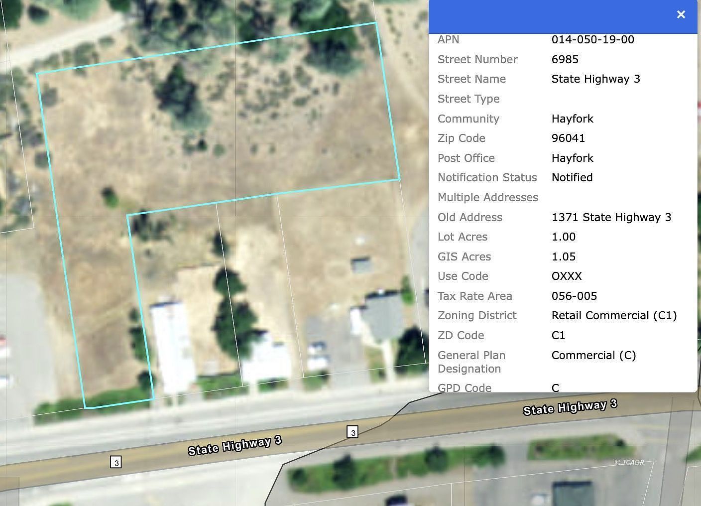 6985 State Highway 3 Hayfork, CA 96041  | Land/Lot