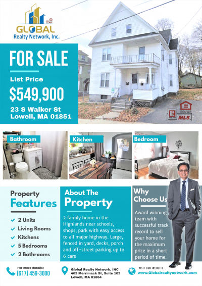 23 South Walker Street, Lowell, MA, USA