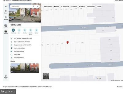 1731 Terrell Pl Baltimore, MD 21213