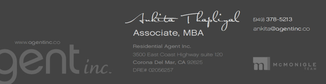 Ankita Thapliyal Top real estate agent in Corona Del Mar 